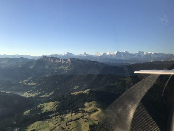 Rückflug aus den Alpen